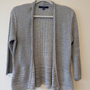 Apt9 Open Cardigan 3/4 Sleeve Gray Women's Medium